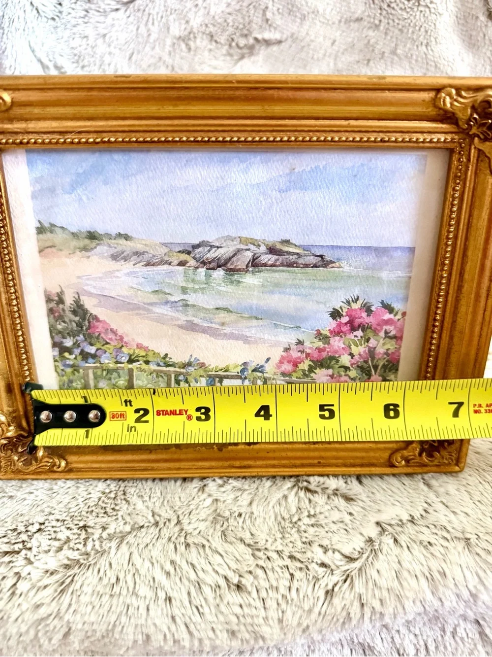 Gold Ornate Coastal Framed Art Print